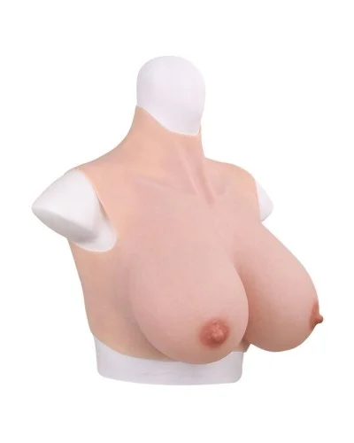 Buste Seins réalistes Silicone Col haut Bonnet B sur la Boutique du Hard