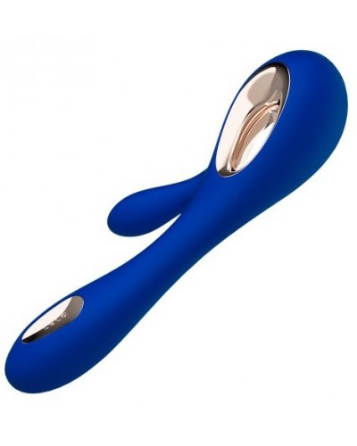 Vibromasseur Soraya Wave 22 x 3.8 cm Bleu nuit sur la Boutique du Hard