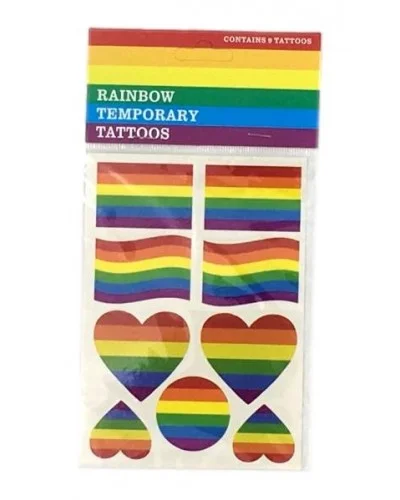 Tatouages éphémères Rainbow x9 sur la Boutique du Hard