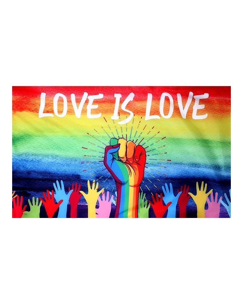 Drapeau Peace Love is Love 90 x 150cm sur la Boutique du Hard