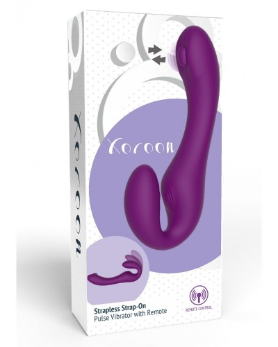 Stimulateur de point G Strapless Strap-On 13 x 3.5cm Violet sur la Boutique du Hard