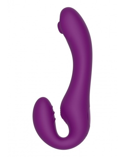 Stimulateur de point G Strapless Strap-On 13 x 3.5cm Violet sur la Boutique du Hard