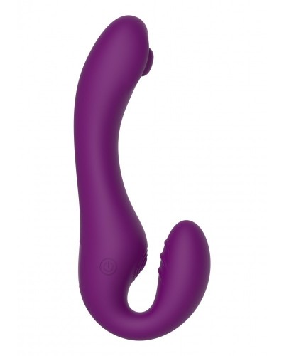 Stimulateur de point G Strapless Strap-On 13 x 3.5cm Violet sur la Boutique du Hard