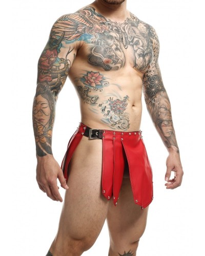 Jupe homme Sm Roman Skirt Rouge-Noire sur la Boutique du Hard