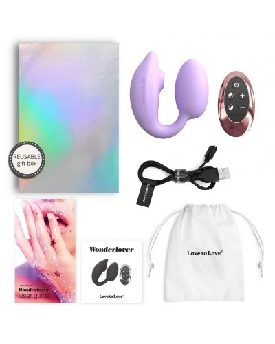 Stimulateur Clitoris et Point G Wonderlover Love to Love Mauve sur la Boutique du Hard