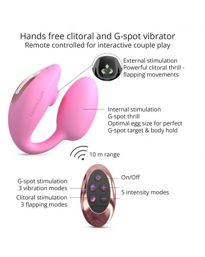 Stimulateur Clitoris et Point G Wonderlover Rose sur la Boutique du Hard