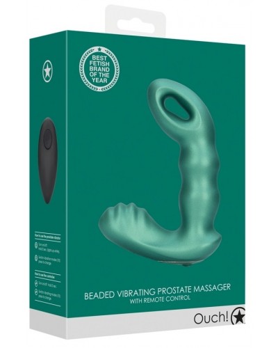 Stimulateur de prostate Beaded 10 x 3.5cm Vert métallisé sur la Boutique du Hard