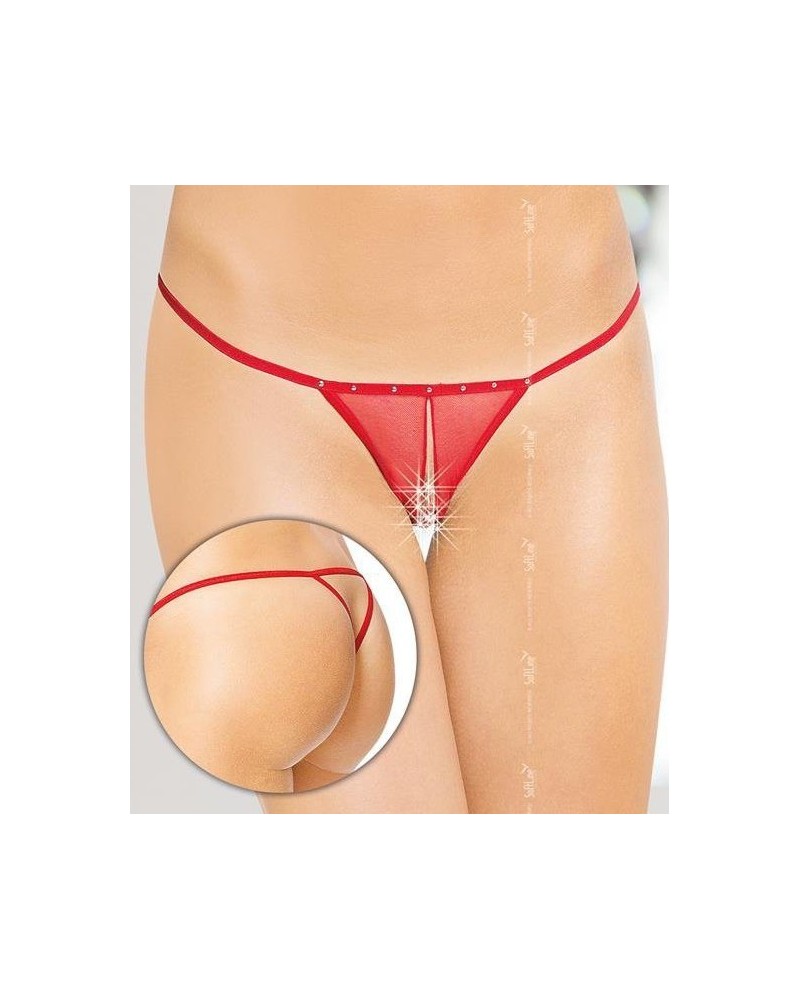 String ouvert GALINA - Rouge sur la Boutique du Hard