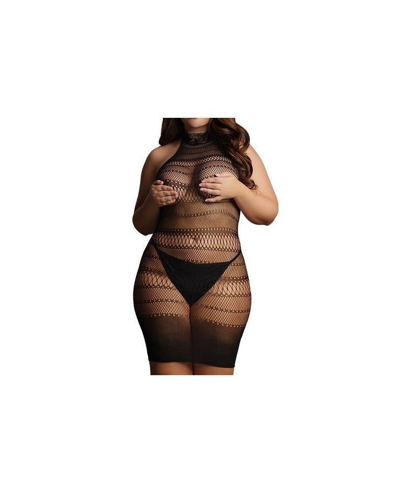 Robe sexy Grande Taille HIGH LACE Noire sur la Boutique du Hard