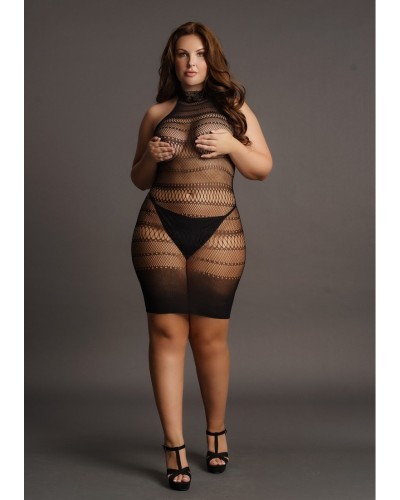 Robe sexy Grande Taille HIGH LACE Noire sur la Boutique du Hard