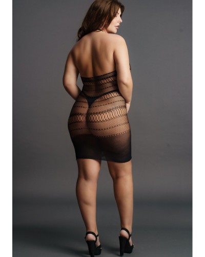 Robe sexy Grande Taille HIGH LACE Noire sur la Boutique du Hard