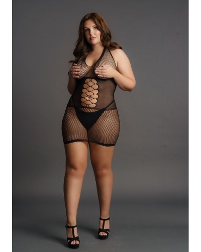 Robe sexy Grande Taille PEEK-A-BOO Noire sur la Boutique du Hard