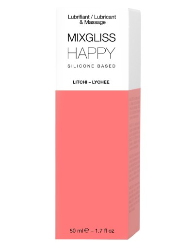 Lubrifiant silicone MixGliss Happy - Litchi 50ml pas cher