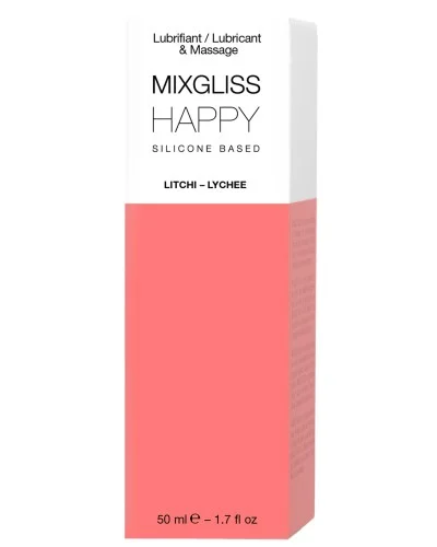 Lubrifiant silicone MixGliss Happy - Litchi 50ml pas cher