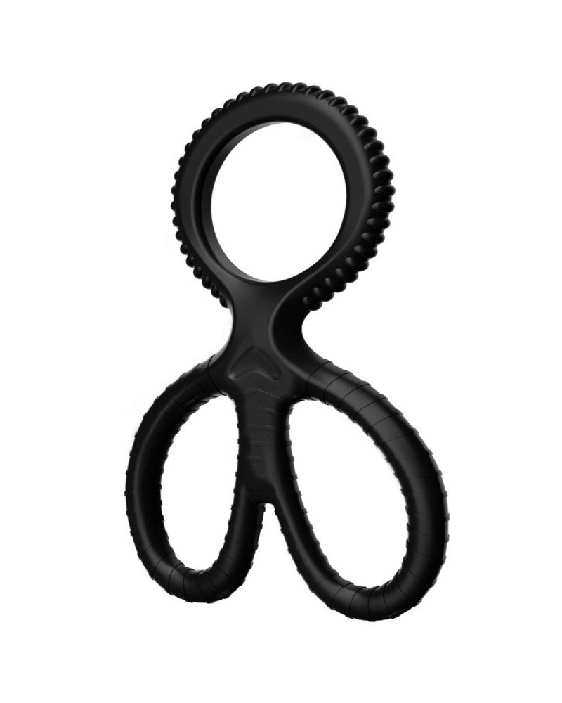 Ballstretcher souple Scissors Noir sextoys et accessoires sur La Boutique du Hard