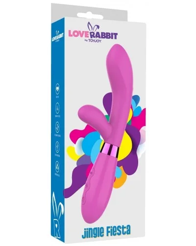 Vibro Rabbit Jingle Fiesta 20cm Rose sextoys et accessoires sur La Boutique du Hard