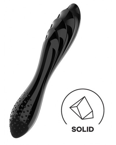 Gode en verre Dazzling Crystal 1 - 18 x 3.6cm Noir sextoys et accessoires sur La Boutique du Hard