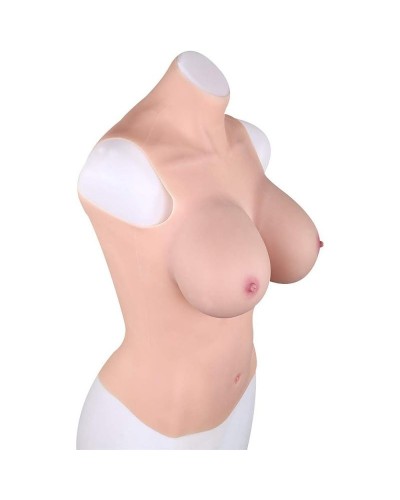 Buste Entier Seins Réalistes Coton - Col haut - Bonnet D sextoys et accessoires sur La Boutique du Hard