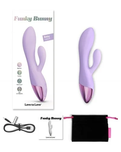 Vibro Rabbit Funky Bunny Love to Love Mauve sextoys et accessoires sur La Boutique du Hard