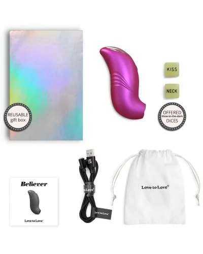 Stimulateur de clitoris Believer Love to Love Framboise sextoys et accessoires sur La Boutique du Hard