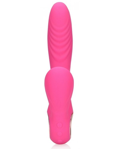 Vibro Rabbit Tongue Flicker 19 cm Rose sextoys et accessoires sur La Boutique du Hard