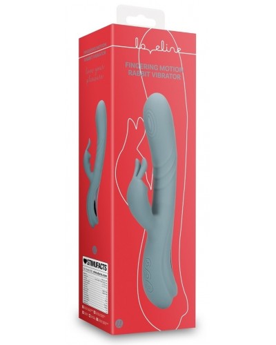 Vibro Rabbit Fingering Motion 23 cm Gris sextoys et accessoires sur La Boutique du Hard