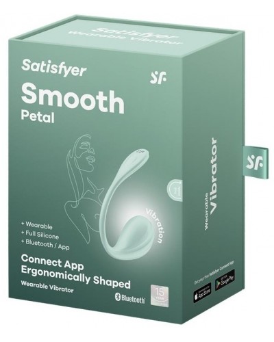 Vibromasseur Connecté Point G Smooth Petal 8.5 x 3.8cm Vert Menthe sextoys et accessoires sur La Boutique du Hard