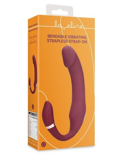 Vibromasseur sans harnais Strapless Loveline 12 x 3.8cm Violet sextoys et accessoires sur La Boutique du Hard