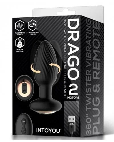 Plug vibrant et rotatif Drago 8 x 3.4cm sextoys et accessoires sur La Boutique du Hard