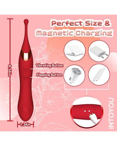 Stimulateur de clitoris Onax Double Pulse Rouge sextoys et accessoires sur La Boutique du Hard