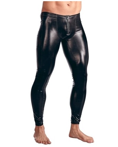 Pantalon look Vinyle Zip Show Noir sextoys et accessoires sur La Boutique du Hard