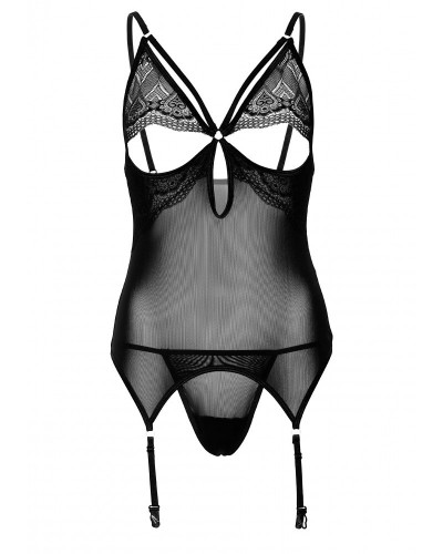 Body Porte-Jarretelles + String Lace and Mesh Noir sextoys et accessoires sur La Boutique du Hard