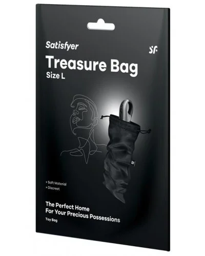 Pochette de Rangement Treasure Bag L Noir sextoys et accessoires sur La Boutique du Hard