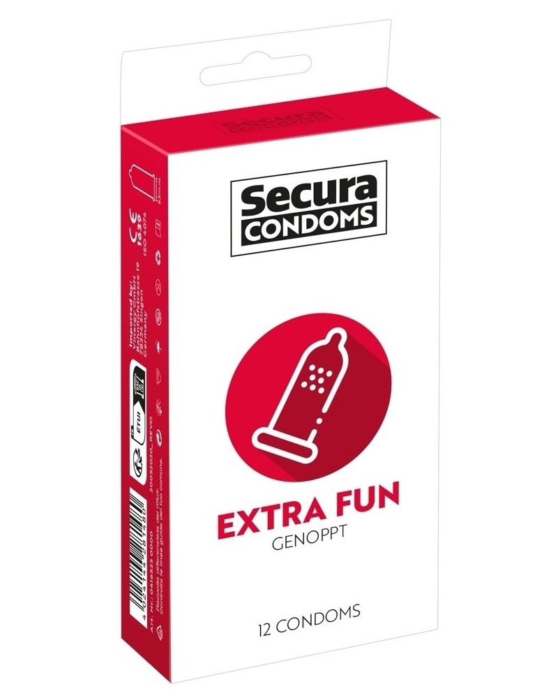 Préservatifs perlés en latex Extra Fun x12 sextoys et accessoires sur La Boutique du Hard