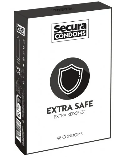 Préservatifs épais en latex Extra Safe x48 sextoys et accessoires sur La Boutique du Hard