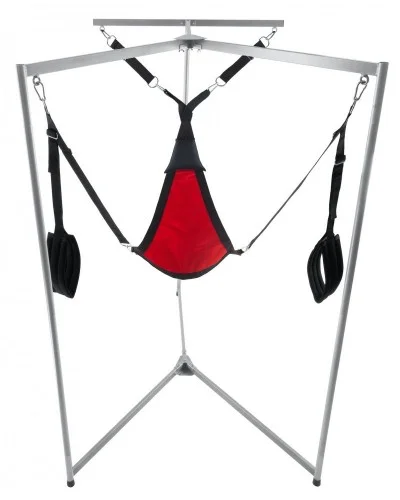 Kit Sling Tissu Triangle Rouge Armature Grise sextoys et accessoires sur La Boutique du Hard