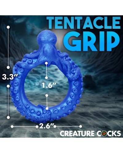 Cockring Poseidon's Octo-ring Bleu sextoys et accessoires sur La Boutique du Hard