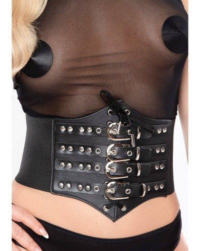 Corset À Lacets et Sangles Cinchery Noir sextoys et accessoires sur La Boutique du Hard