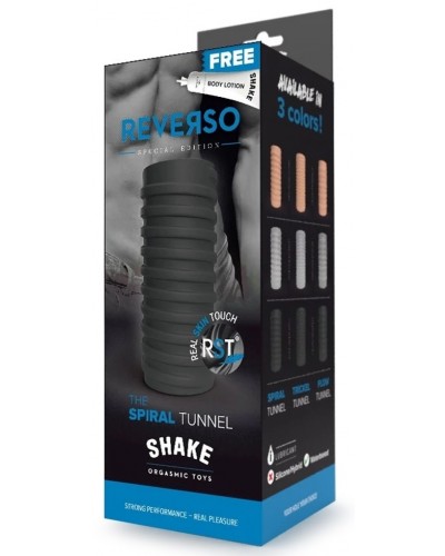 Masturbateur The Spiral Tunnel Shake Reverso Noir sextoys et accessoires sur La Boutique du Hard