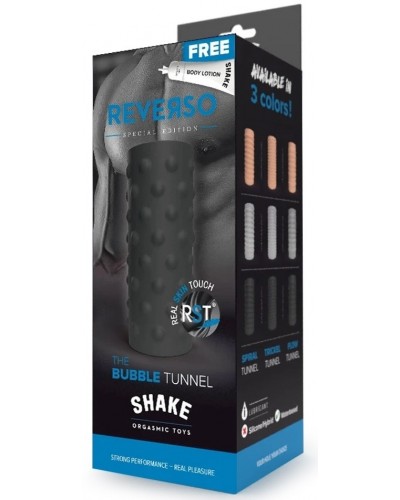 Masturbateur The Bubble Tunnel Shake Reverso Noir sextoys et accessoires sur La Boutique du Hard