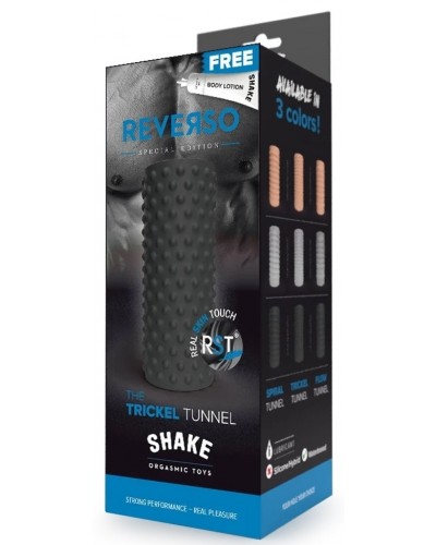 Masturbateur The Trickel Tunnel Shake Reverso Noir sextoys et accessoires sur La Boutique du Hard