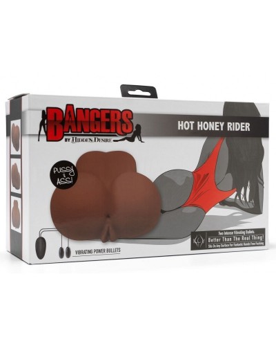 Masturbateur Réaliste Vibrant Hot Honey 2 Entrées Marron sextoys et accessoires sur La Boutique du Hard