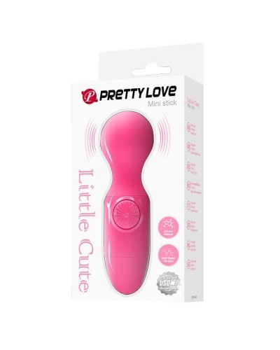 Mini Wand Little Cute Pretty Love 12cm Rose Fluo sextoys et accessoires sur La Boutique du Hard