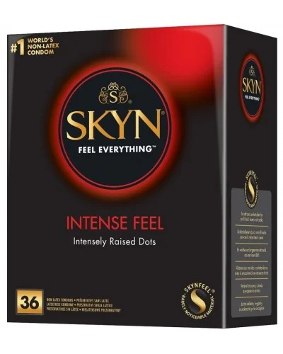 Préservatifs perlés sans latex Skyn Intense Feel x36 sextoys et accessoires sur La Boutique du Hard