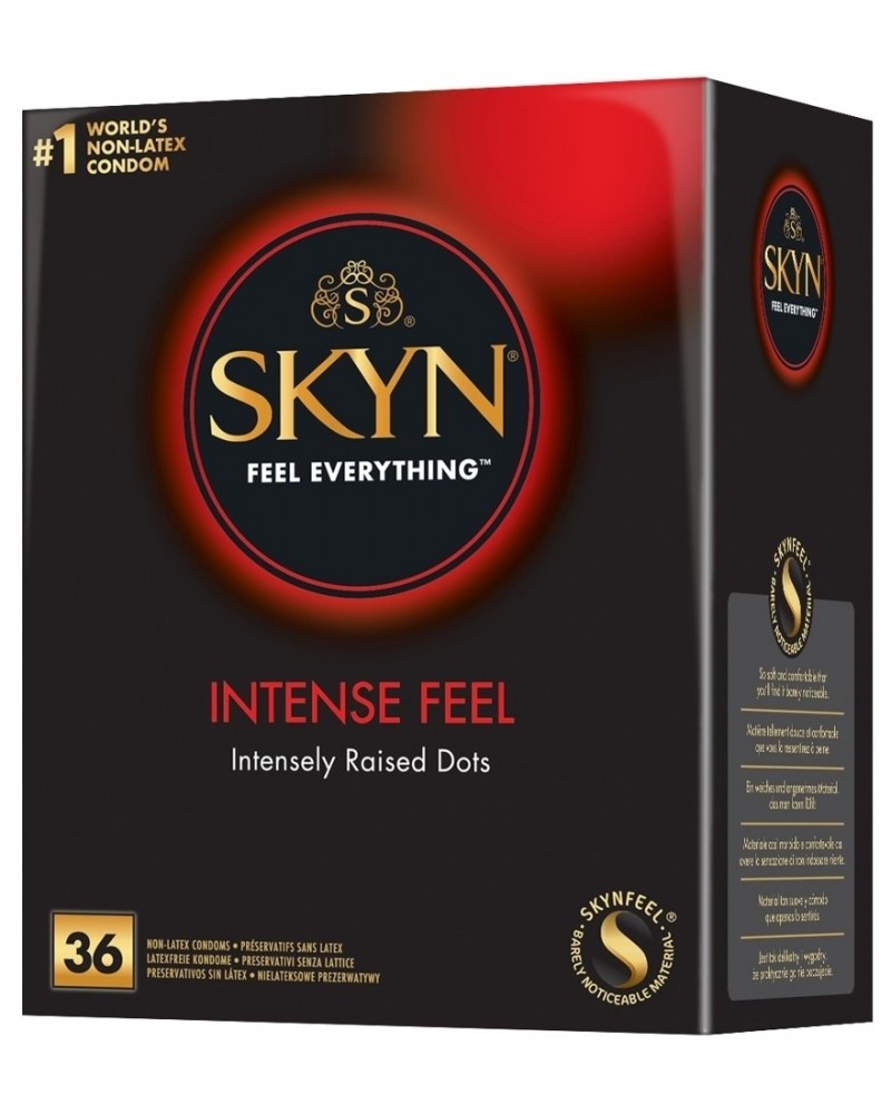 Préservatifs perlés sans latex Skyn Intense Feel x36 sextoys et accessoires sur La Boutique du Hard