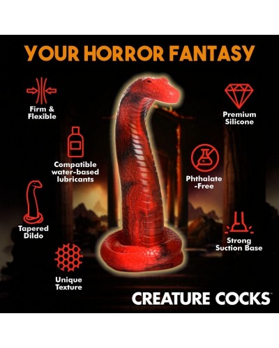 Gode King Cobra 23 x 4.2cm sextoys et accessoires sur La Boutique du Hard