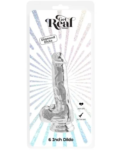 Gode Réaliste Diamond Dick 13.5 x 3.7cm Transparent sextoys et accessoires sur La Boutique du Hard