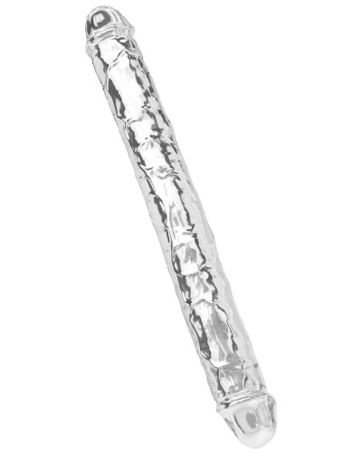 Double Gode Diamond Dick 34 x 3.8cm Transparent sextoys et accessoires sur La Boutique du Hard