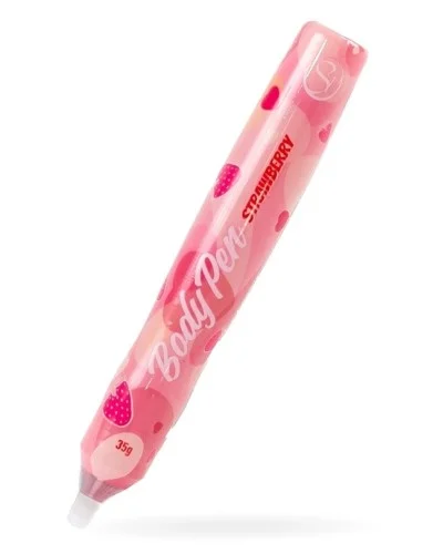 Stylo Corporel Comestible Fraise 35g sextoys et accessoires sur La Boutique du Hard