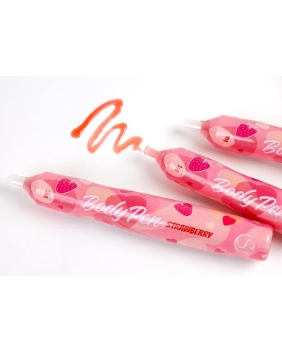 Stylo Corporel Comestible Fraise 35g sextoys et accessoires sur La Boutique du Hard